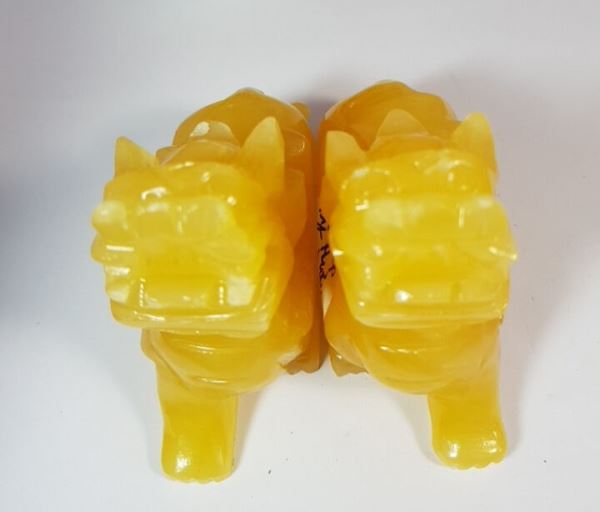 Cặp tỳ hưu đá mã não vàng M58