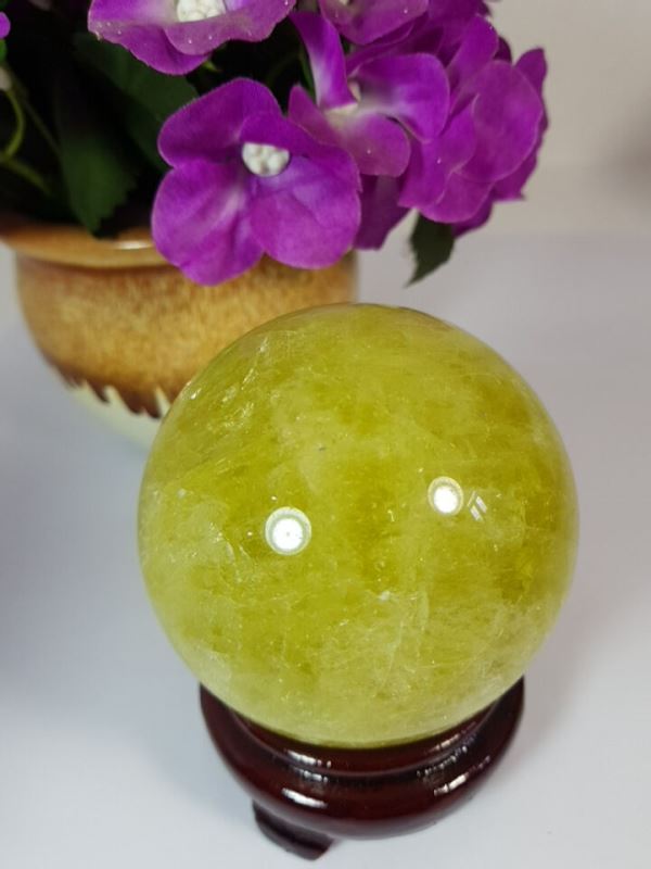 Quả cầu thạch anh vàng lớn M72